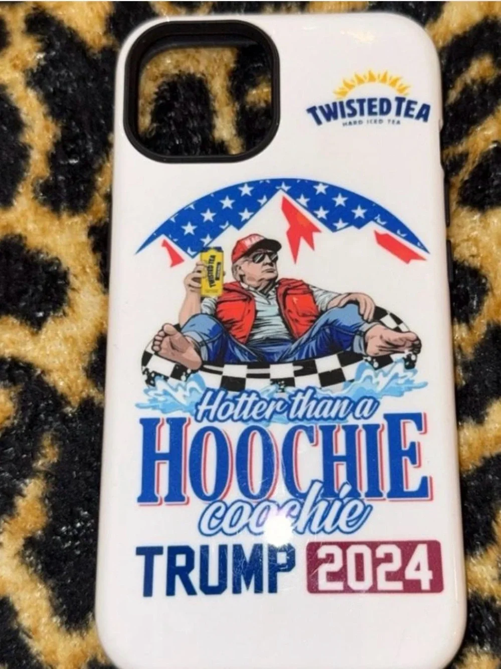 Twisted Tea Trump 2024 Hoochie Phone Case - White